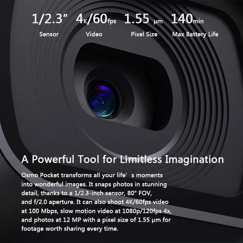 DJI Osmo Pocket 3 оси стабилизированная портативная камера с 4K 60fps видео Механическая стабилизация интеллектуальная съемка