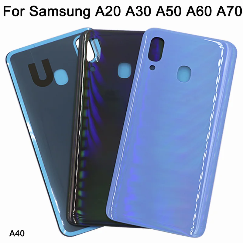 10 шт. для samsung Galaxy A20 A30 A40 A50 A60 A70 задняя крышка батареи Задняя стеклянная корпуса с