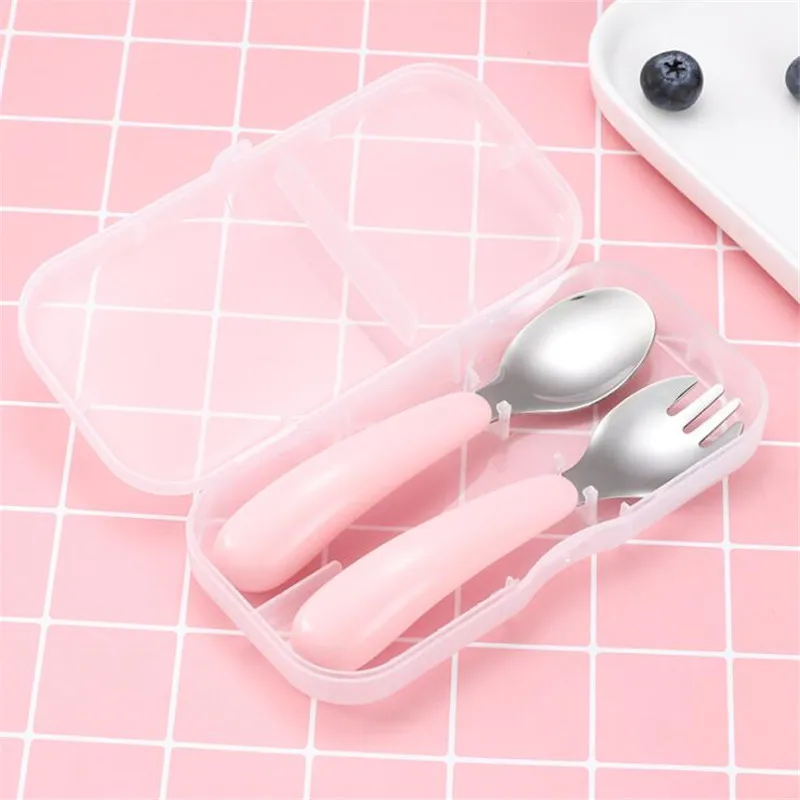 

Baby Tableware Set Children Utensil Toddler Dinnerware Cutlery Infant Food Feeding Kids Spoon Fork