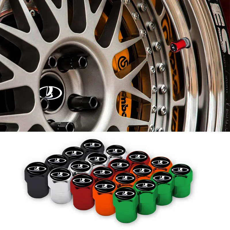 4 шт. колпачки для воздушных клапанов автомобильных шин Lada Priora Kalina Granta Vesta X-Ray Lights