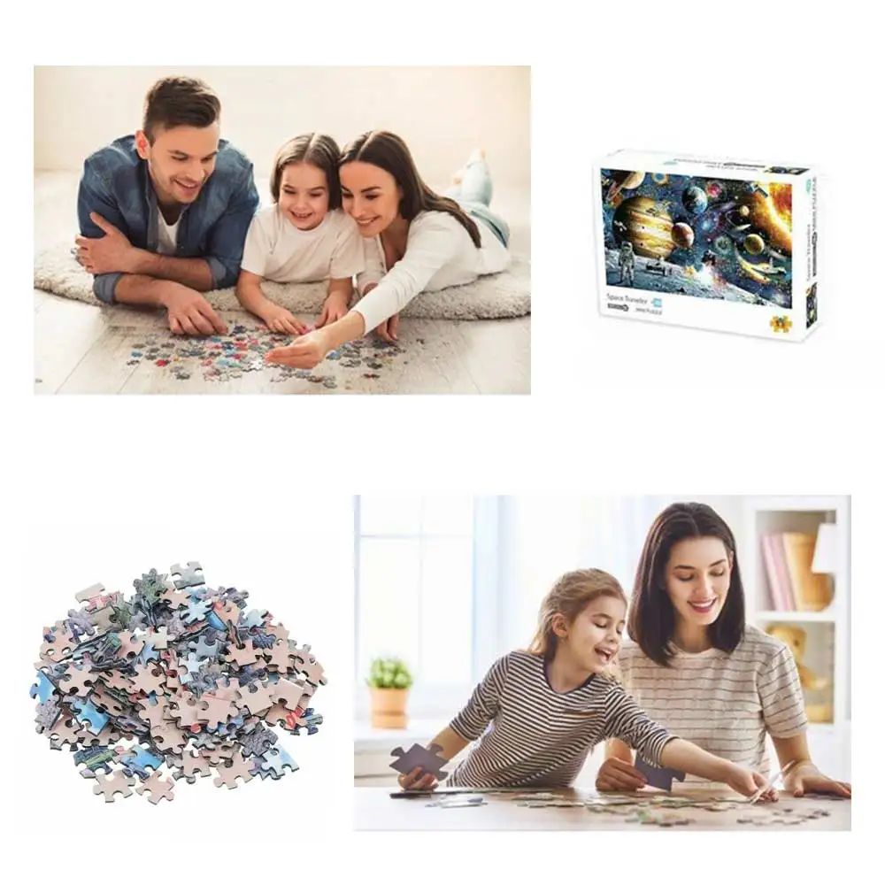 1000 шт головоломки деревянные бумажные Обучающие игрушки пазлы для детей
