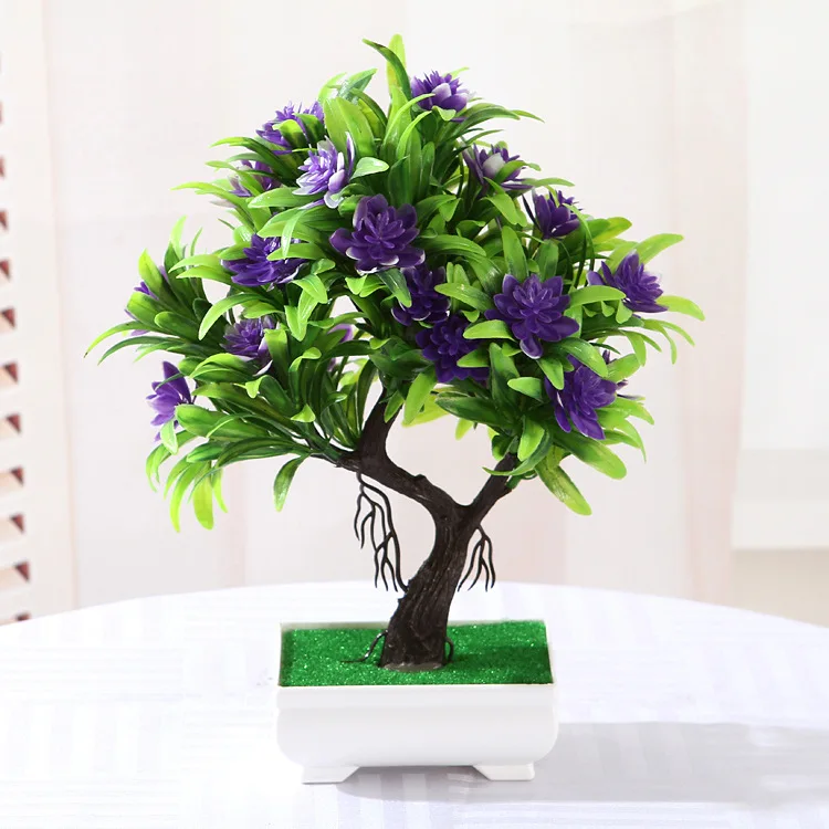 Искусственные цветы в горшках поддельные растения бонсай для дома Decoraiton креативные декоративные украшения вечерние украшения для сада и офиса