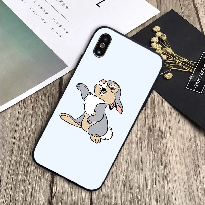 Bambi Thumper чехол мягкий силиконовый черный ТПУ Телефон чехол для iPhone 6 6plus 7 8 plus 5 5S SE X XR XS Max - Цвет: H19071106-08.jpg