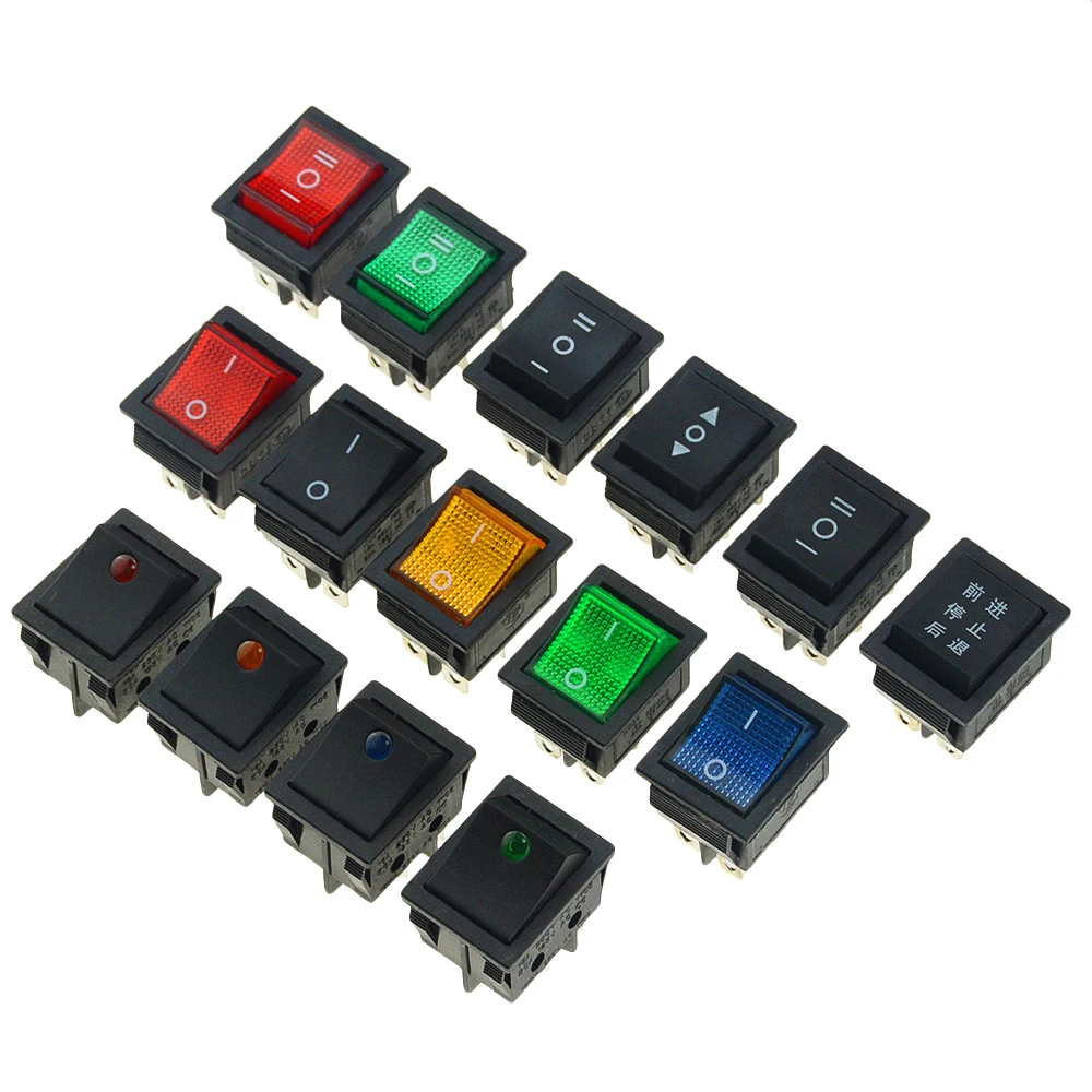 1 шт. KCD4 рокер выключатель питания 2 позиции 3 электрическое оборудование