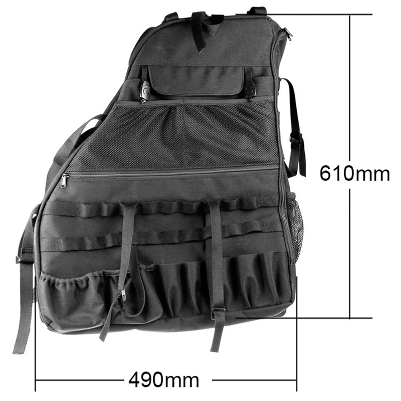 Трубчатую планку-хранения поддон мешкового фильтра для Jeep 2007~ Wrangler Jk Rubicon 4 двери с несколькими карманами и органайзеры и грузовой мешок сума к