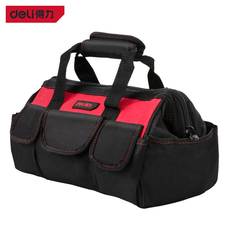 Deli 13 Inches Tools Bag Electrician Tools Bag Carpentry Hardware Repair Portable Storage Organizers Box Work Spanner ToolKiti