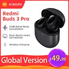 TWS-наушники Xiaomi Redmi Airdots 3 Pro, беспроводные наушники ANC с Bluetooth-гарнитурой глобальная версия, наушники Redmi Buds3 Pro