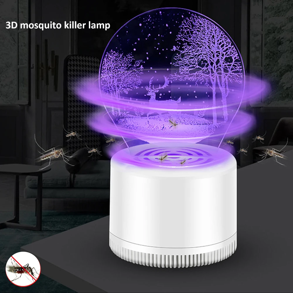 2021 3D инсектицидная лампа USB УФ комаров убийца светодиодный ночной Светильник