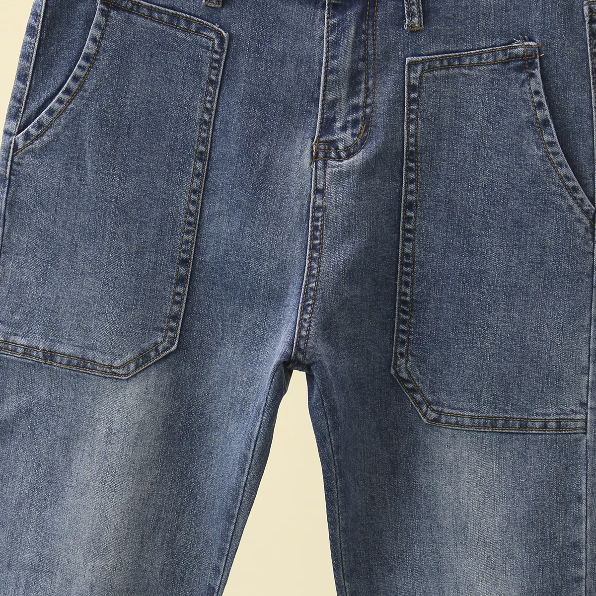 2020 весенние модные женские джинсы с высокой талией хлопковые свободные