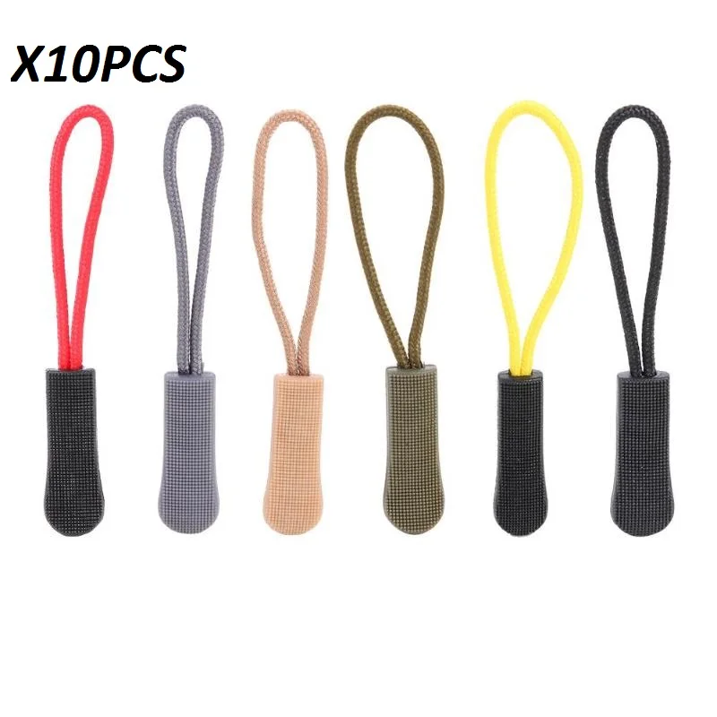 

10pcs/pack Zipper Puller Anti Slip End Fit Rope Tag Fixer Zip Cord Tab Clip