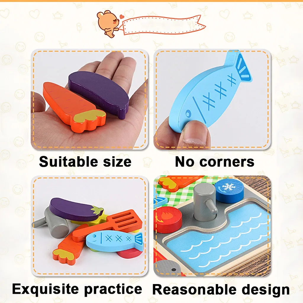 2019 кухонные игрушки детский деревянный набор кухонных игрушек ролевые игры для