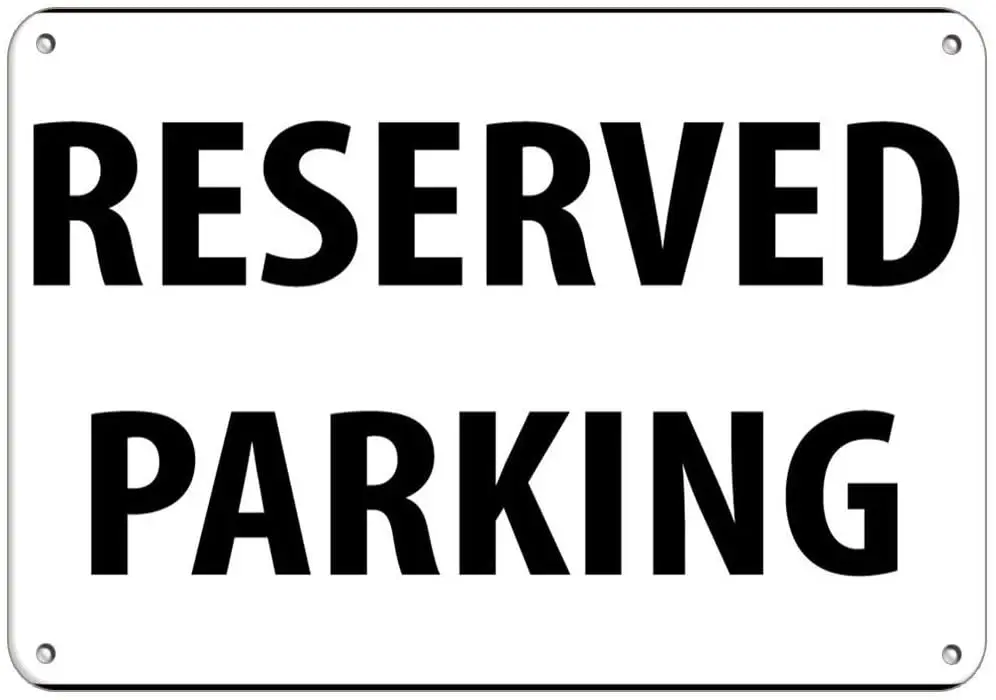 

Reserved Parking Parking Sign Label Vinyl Decal Sticker Kit OSHA Safety Label Compliance Signs 8"
