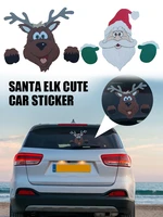 2022 charming christmas decor peeks at santa elk for parking fence car sticker automotive exterior decorations accessories new
