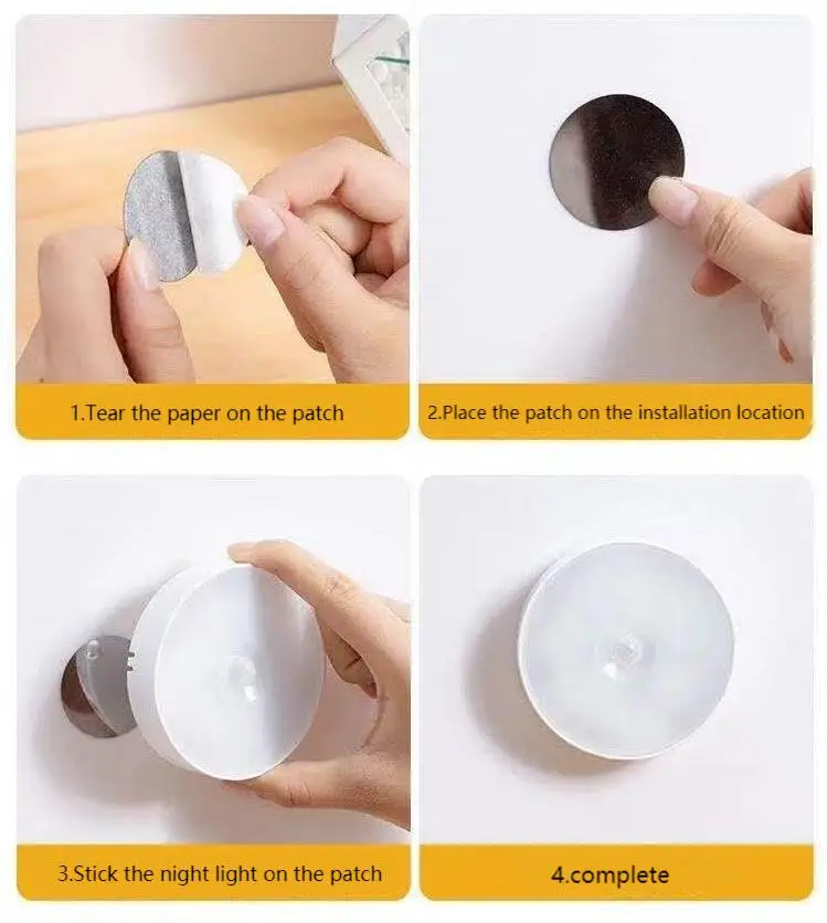 

Fully Automatic Induction Led Night Light 8 Lamp Beads Mini Light Usb-Charging Punch-Free Installation Decoration Night Light