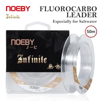 noeby shock leader fluorocarbon fishing line 50m 6 65lb line monofilament 100 lead carbon fiber for saltwater fishing line