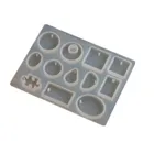 Силиконовая форма для литья ювелирных изделий из смолы, 12 форм, силиконовая форма для литья, инструменты для глины, эпоксидной смолы, силикон