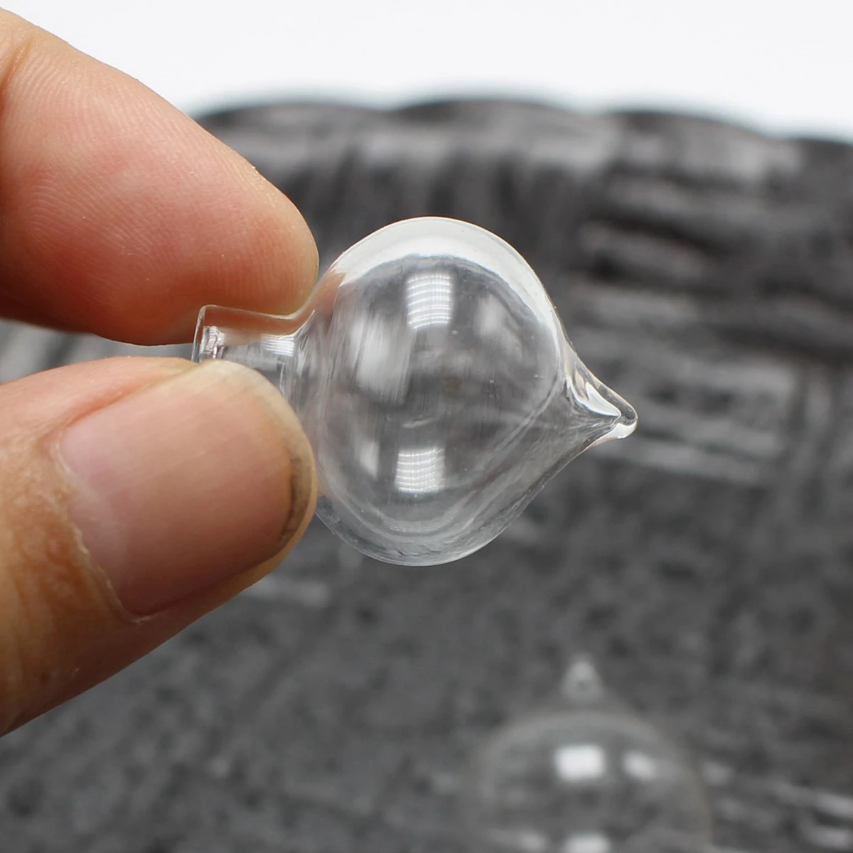 2 набора прозрачных пустых 3D стеклянных подвесок в форме сердца медальон с