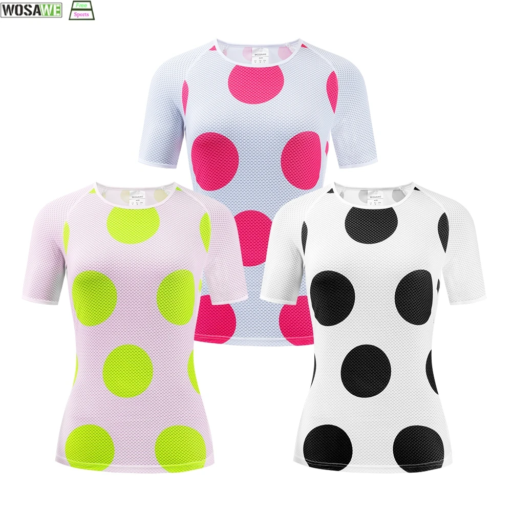WOSAWE женские велосипедные дышащие спортивные майки с коротким рукавом для йоги