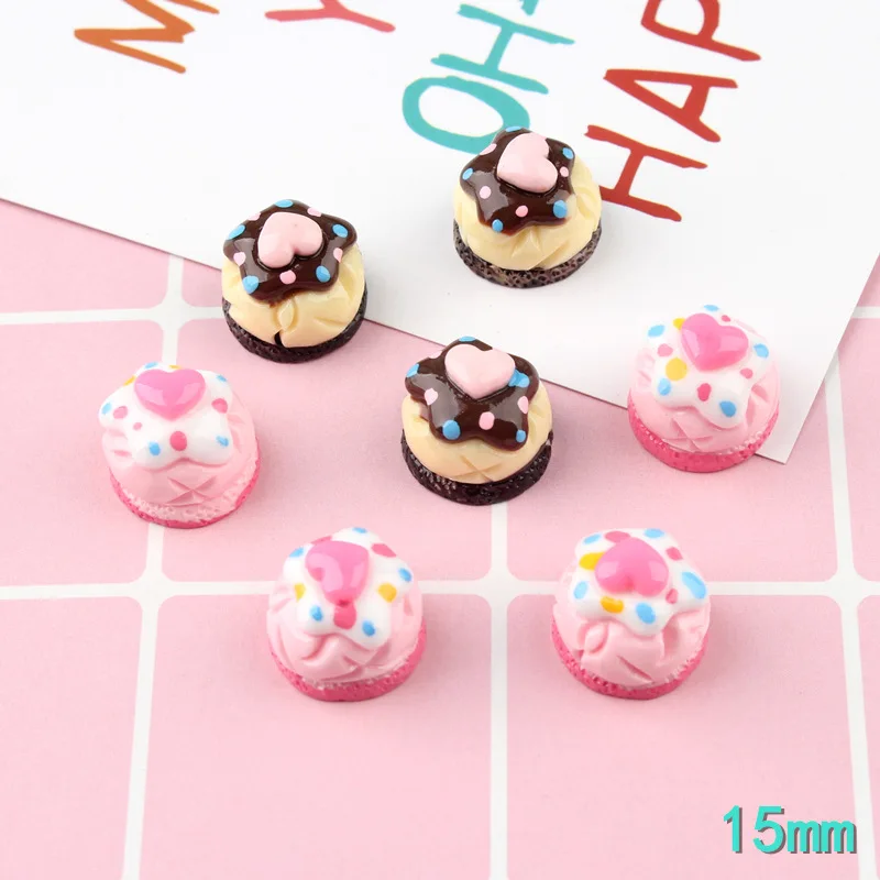 10 шт. симпатичные милые сердца пищевые мини игрушки пищевая Смола Кабошон