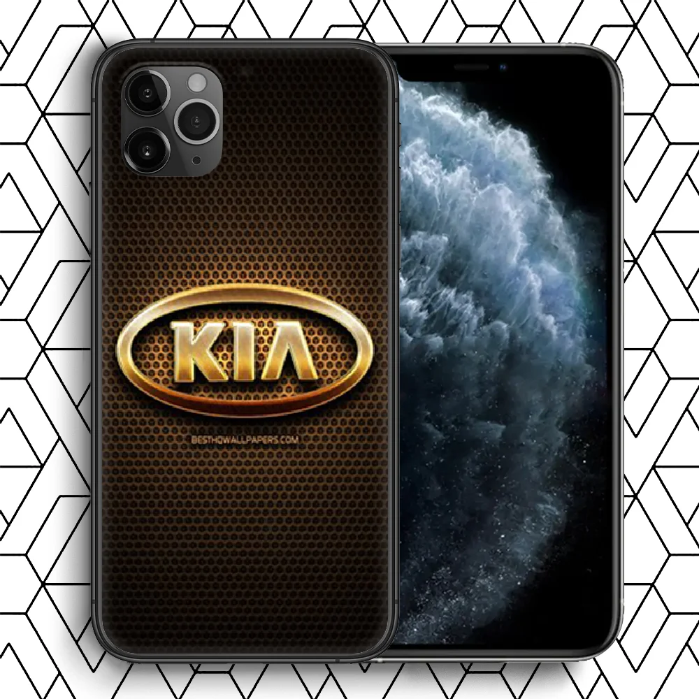 

KIA Car Phone Case For iPhone 4 4s 5 5S SE 5C 6 6S 7 8 Plus X XS XR 11 12 Mini Pro Max 2020 black Funda Soft Etui Fashion Prime
