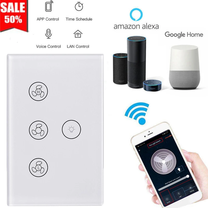 Умный светильник ель света вентилятора для умного дома высветильник Android/IOS умный