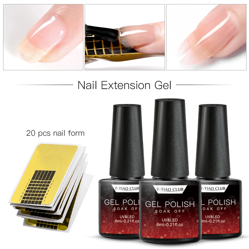 Акриловый поли Быстрый расширение УФ-гель Наборы Кристалл УФ-строитель гель для