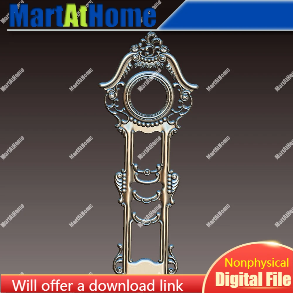 Шаблон настенные часы 3D STL модель для ЧПУ гравировки и печати рельеф поддержка