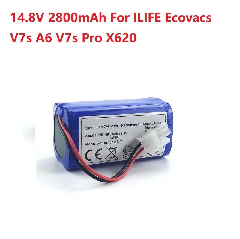 14.8V 2800mAH Battery Rechargeable Battery for ILIFE Ecovacs V7s A6 V7s Pro X620 ILife Battery Accessories 2020 New