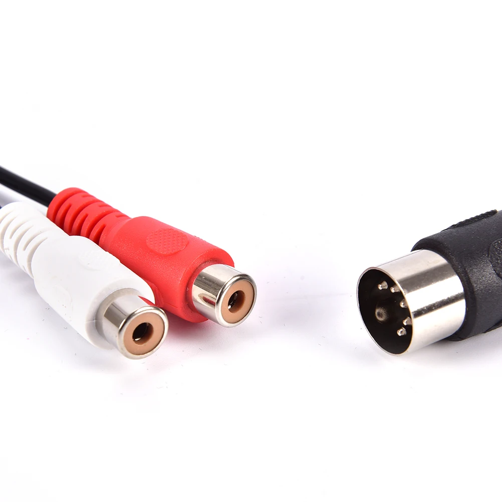 MIDI DIN 5P Male To 2 RCA Phono Female Socket Jack MF аудио кабель 0 5 м | Электроника