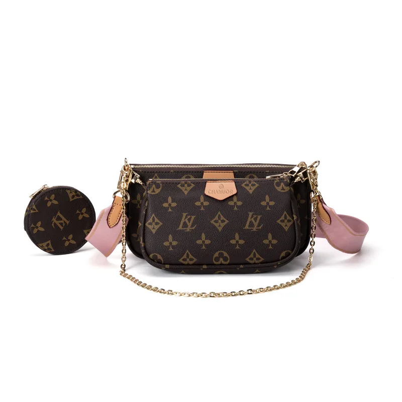 

2020 new three-piece mahjong bag three-in-one trendy fashion women's bag shoulder messenger ladies small bag