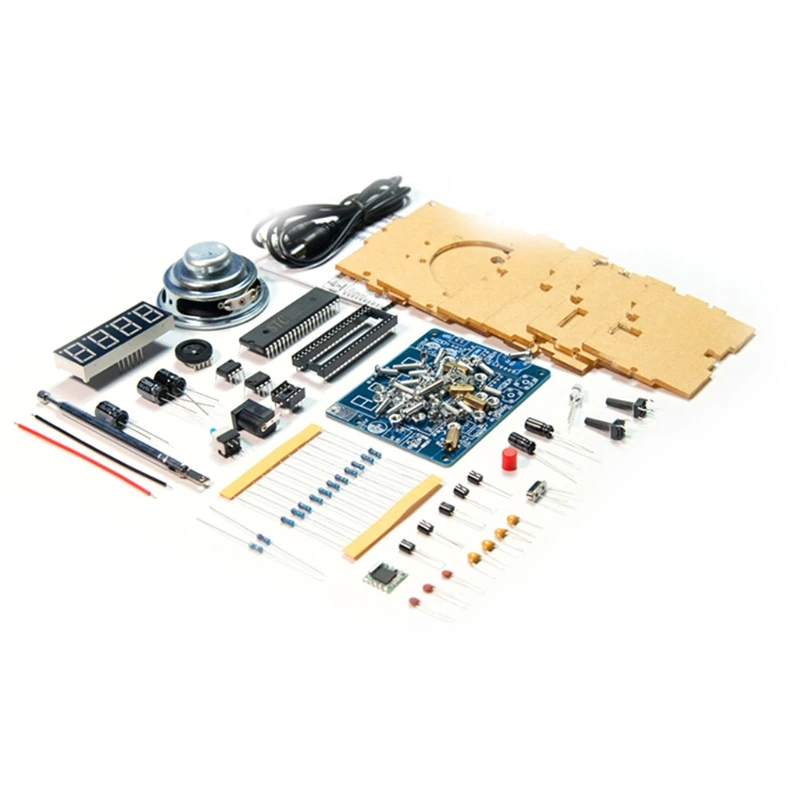 DIY Parts FM Digital Radio Receiver 87MHz -108MHz Wireless Broadcast Kits for Family Soldering Leaning |