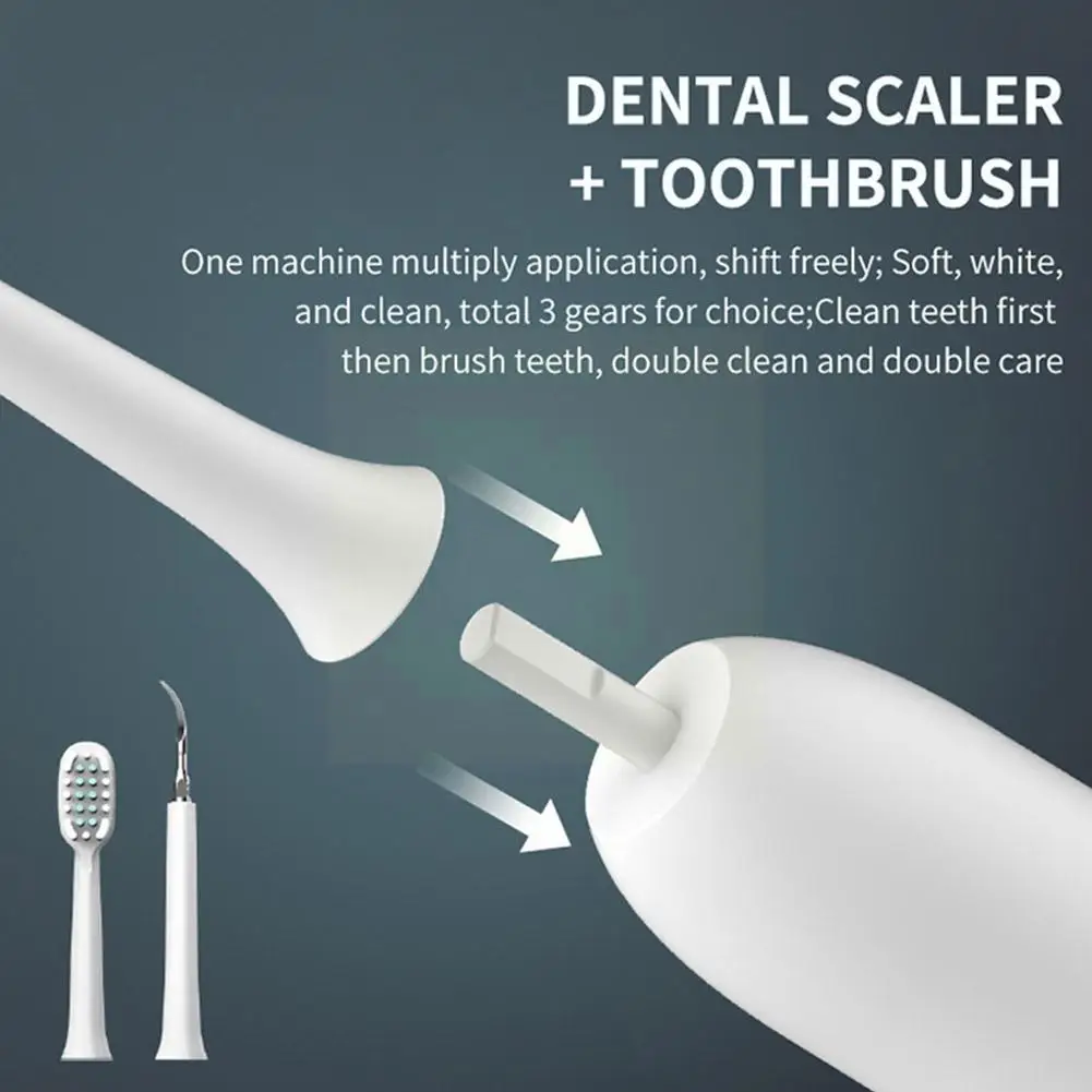 

Ultrasonic Electric Dental Calculus Scaler For Teeth Whitening USB Rechargeable Tartar Stains Remover Tooth Brush Cle O8X1