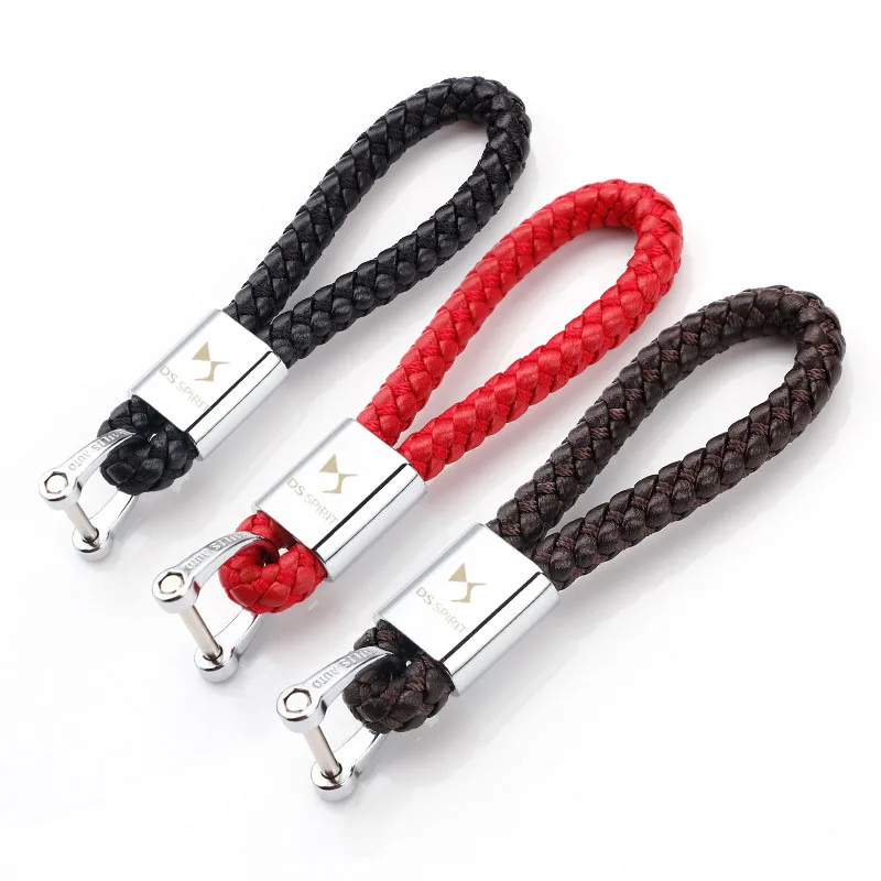

DS 5ls 7 3 E-TENSE 5 23 Aero Sport Fashion Car Keychain Leather Braided Rope