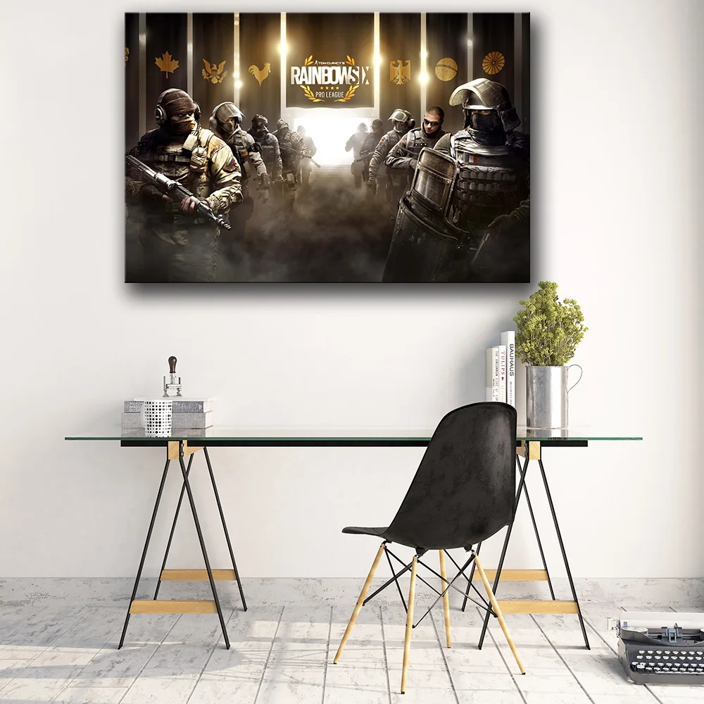 Unframed The Poster Decoration Painting of Tom Clancy's Rainbow Six Siege on HD Canvas canvas painting art oil | Дом и сад