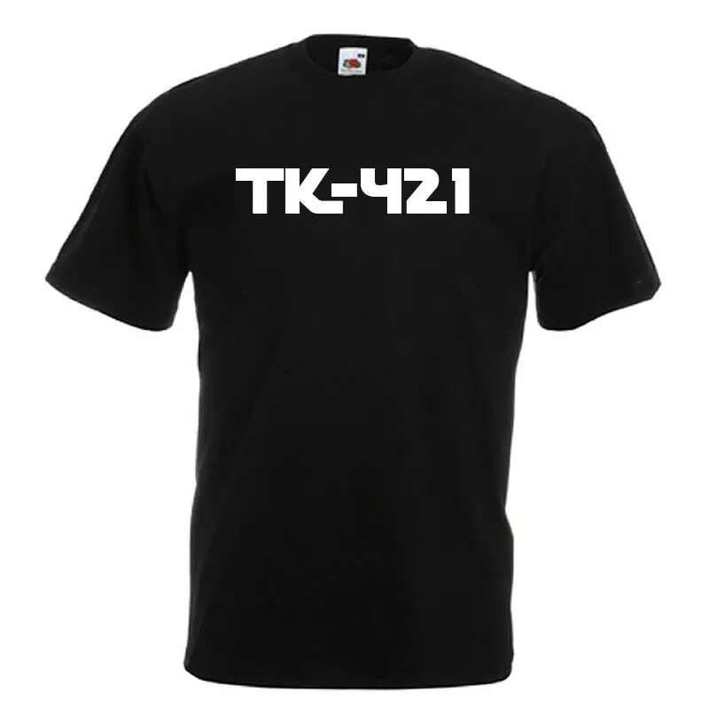 Черная Мужская футболка с белым принтом TK-421 | одежда