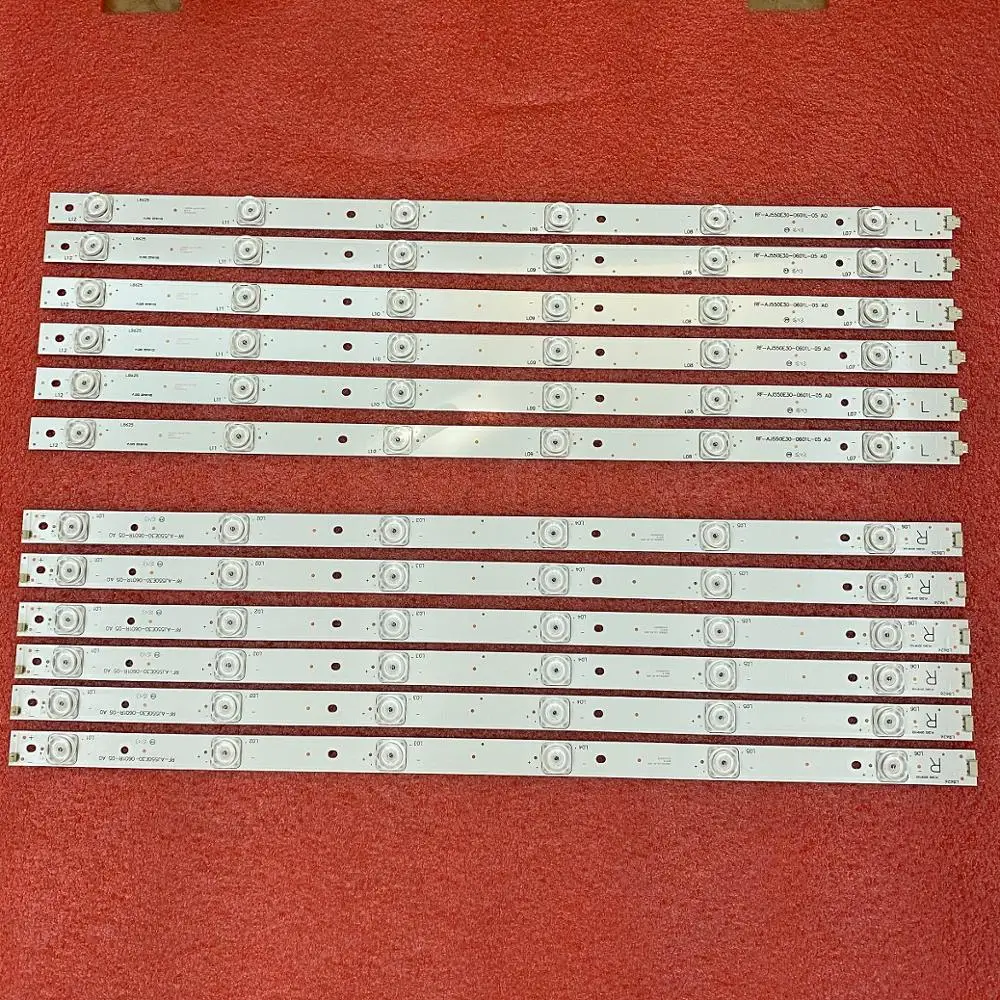 5 комплектов = 60 шт. Светодиодная лента подсветки для Sharp HWV55162Y LC 55CUG8461KS RF AJ550E30 0601R