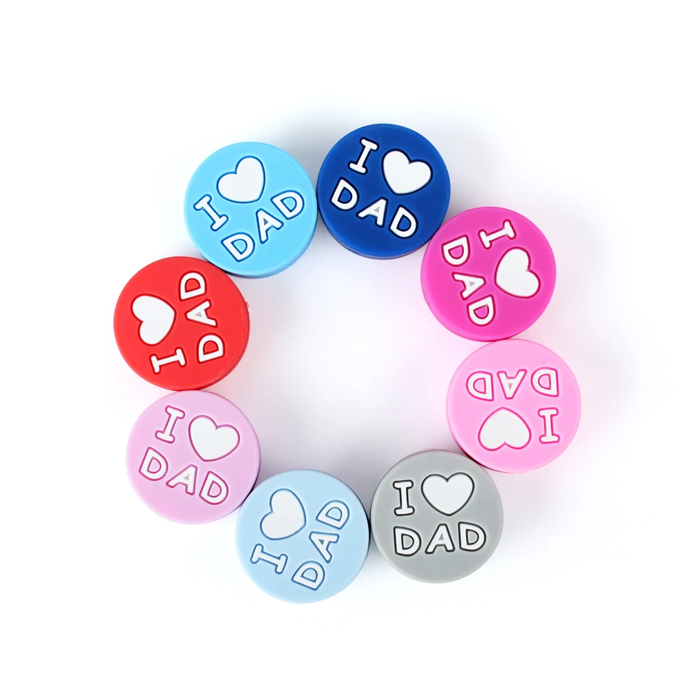 Силиконовые бусины Keep &amp Grow 10 шт. я люблю маму/папу не содержит БФА Детские