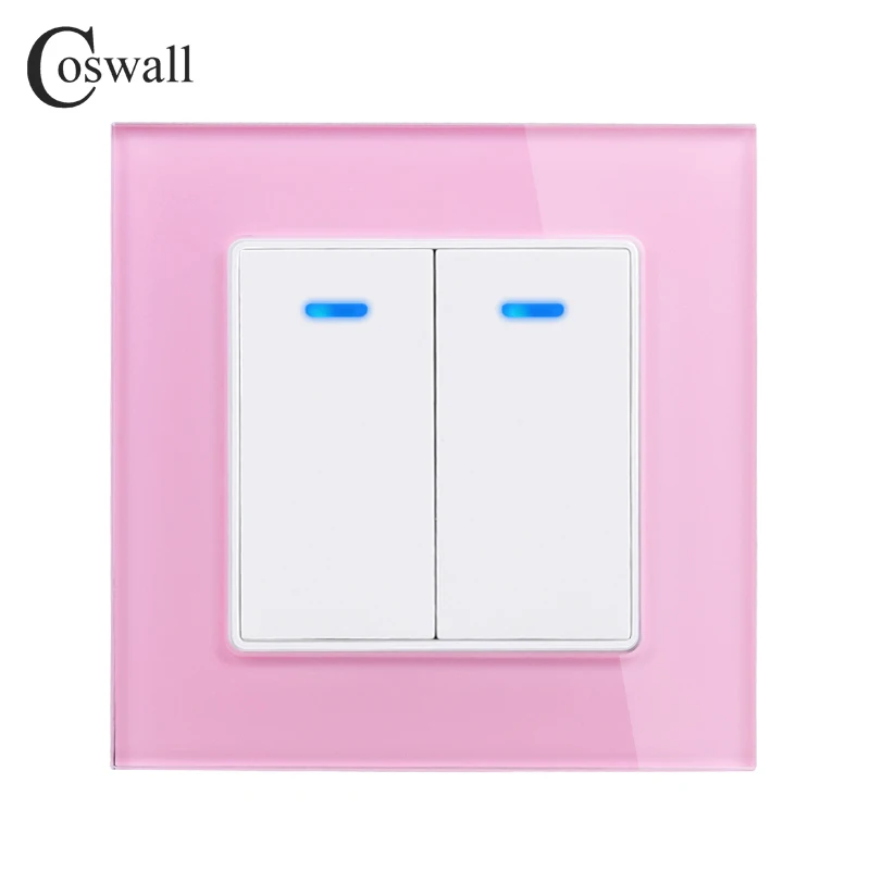 Выключатель Coswall из закаленного стекла настенный переключатель со светодиодный