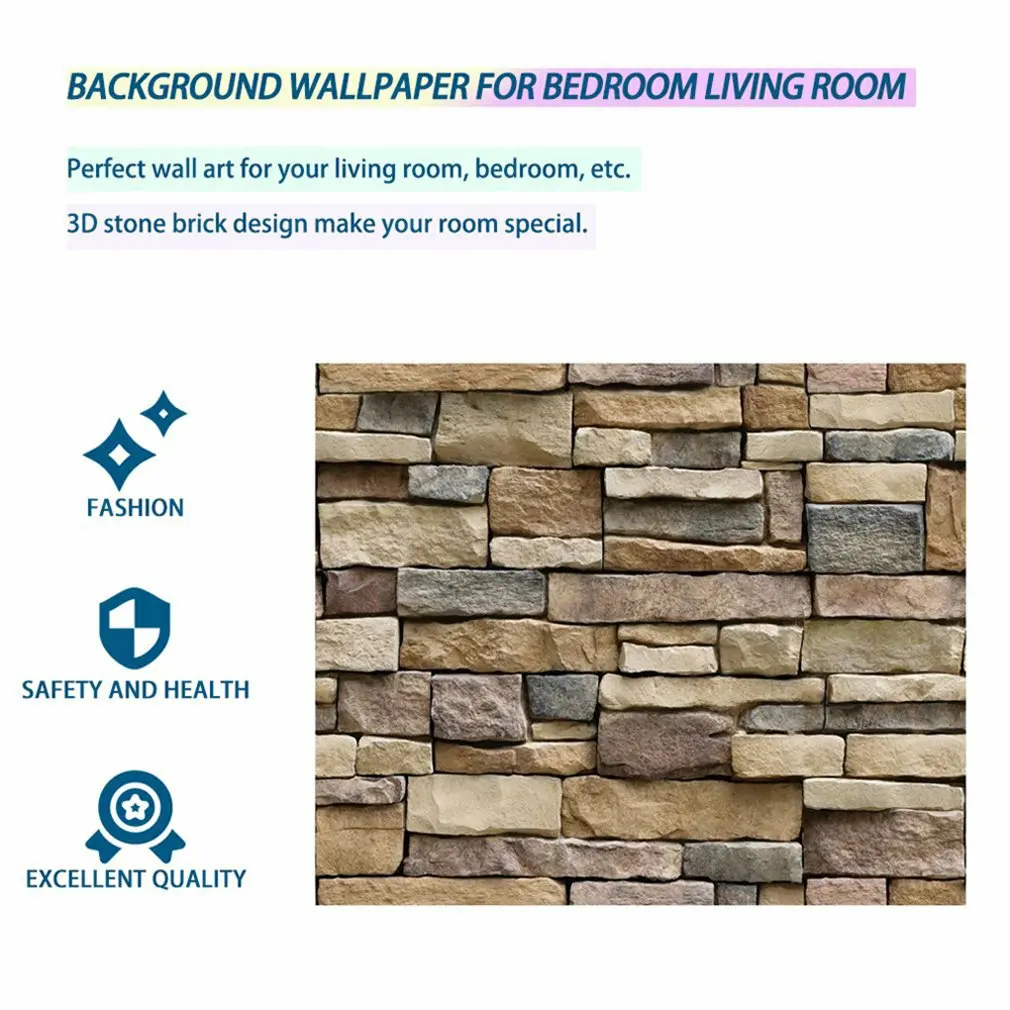 

Simulation Lithography Brick Bedroom Living Room Background Wallpaper Environmental Protection Decoration Wallpaper Stickers