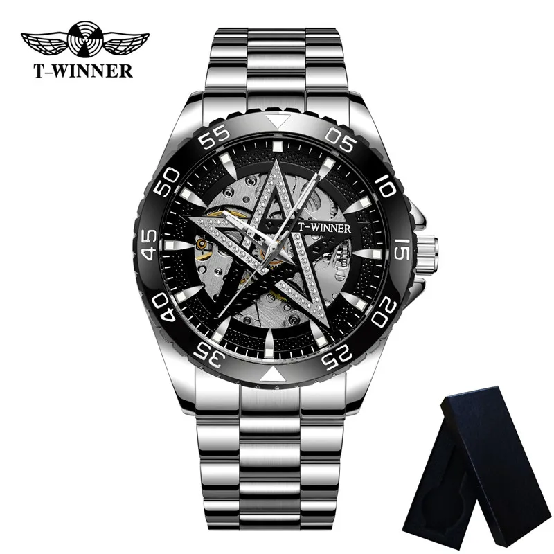Часы наручные WINNER Мужские механические брендовые Роскошные в стиле милитари