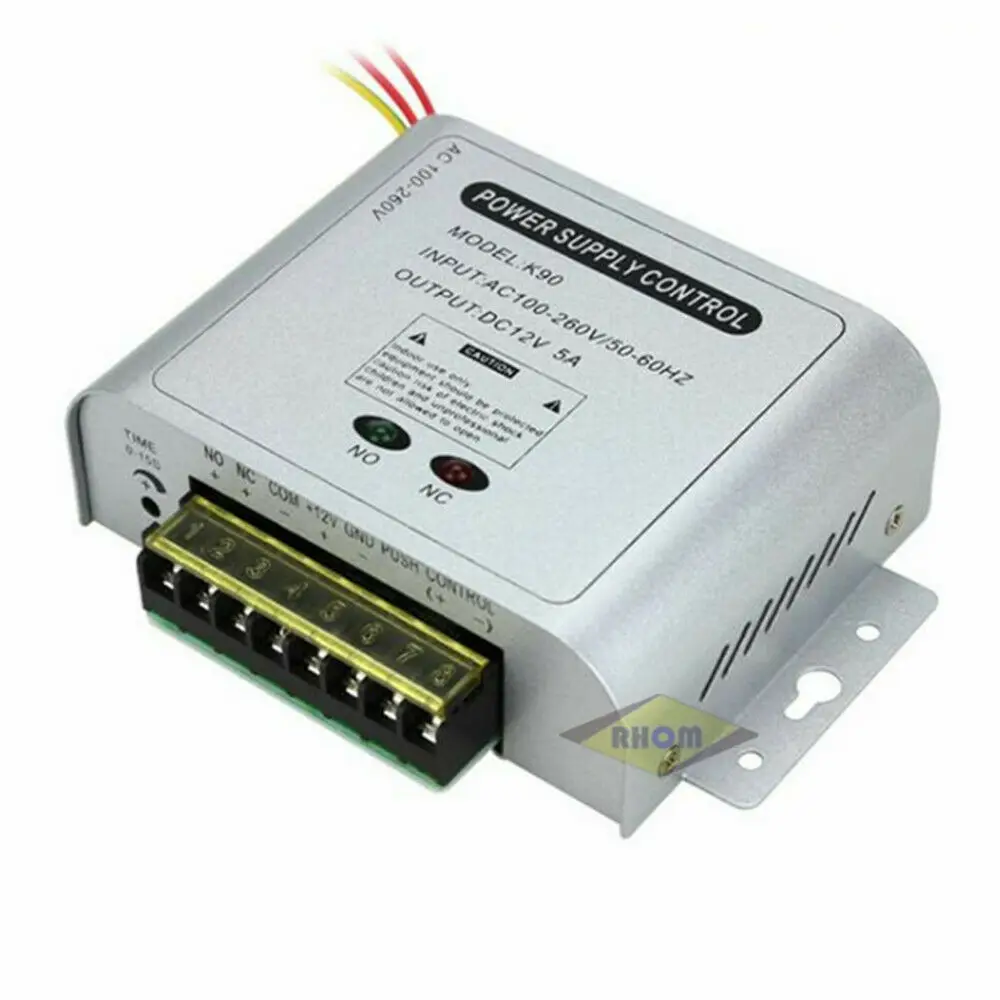 Мини контроллер доступа источник питания 12VDC 5A 110 240VAC|Считыватели контрольных