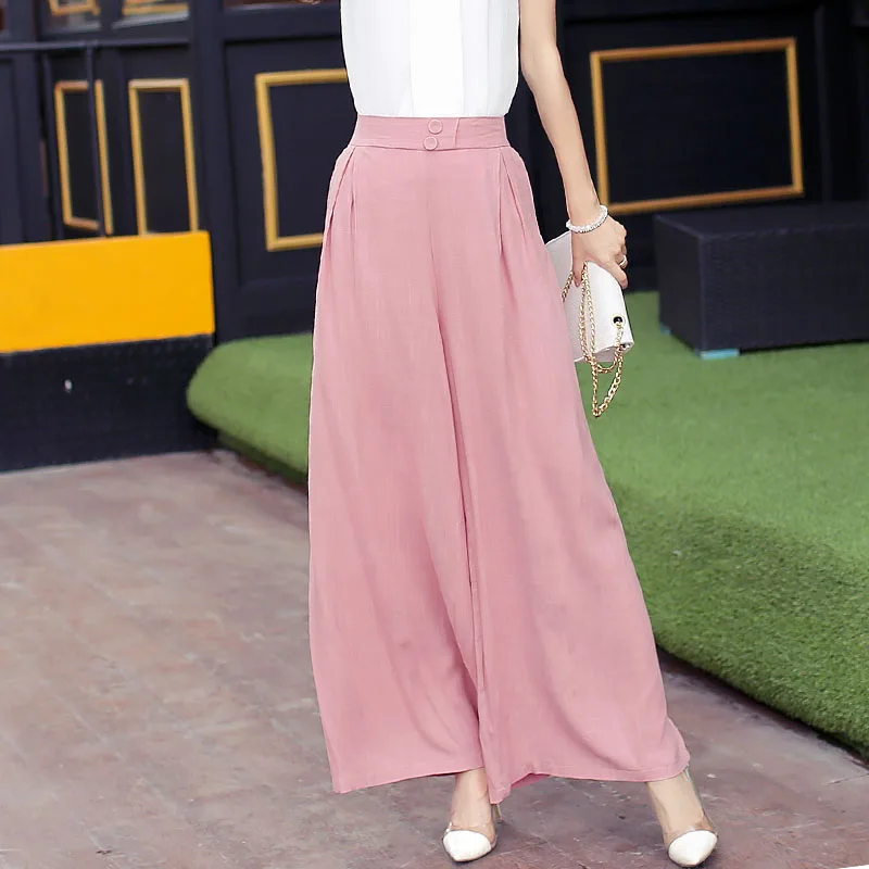 

Office Lady Harem Elegant Solid Color Loose High Waist Wide Leg Pants Casual Long Trousers Women 2020 Pantalon Femme
