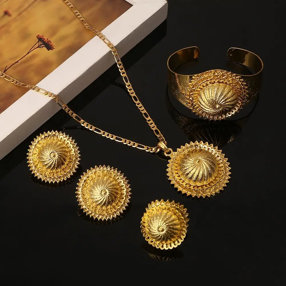 Эфиопский Модный золотой цвет для женщин девочек эритрейский Африканский