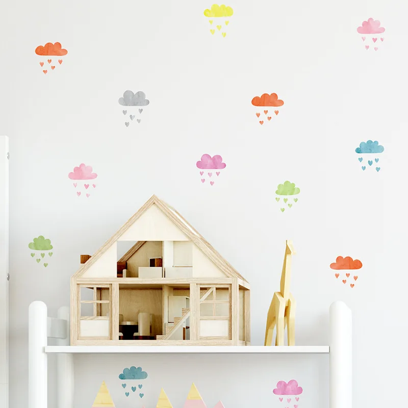 Мультяшные настенные Стикеры с рисунком дракона и облака украшение комнаты