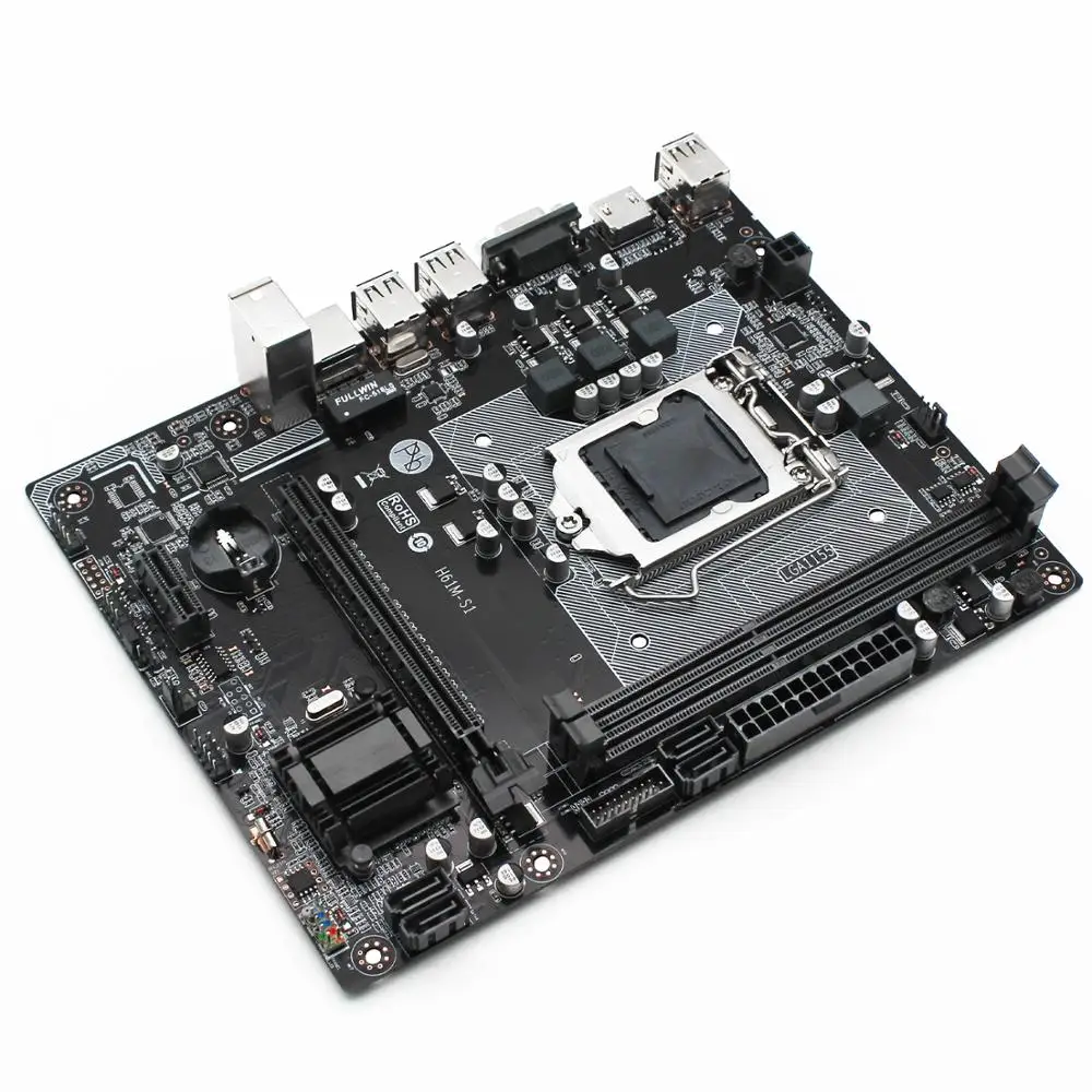 LGA 1155 H61 материнская плата двухканальная DDR3 ПАМЯТЬ микро atx интегрированная