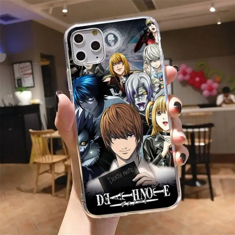 

Death Note Ryuk kira Phone Case Transparent for iPhone 6 7 8 11 12 s mini pro X XS XR MAX Plus cover funda shell