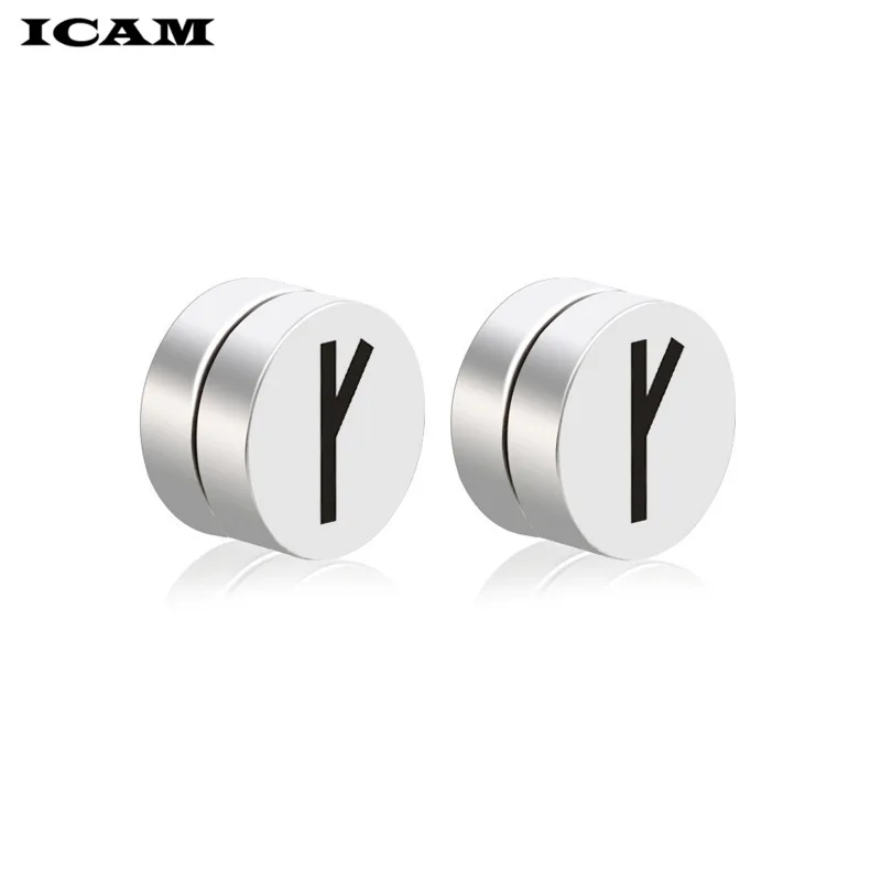 ICAM панк мужские сильные магнитные серьги гвоздики для Сережки пирсинга