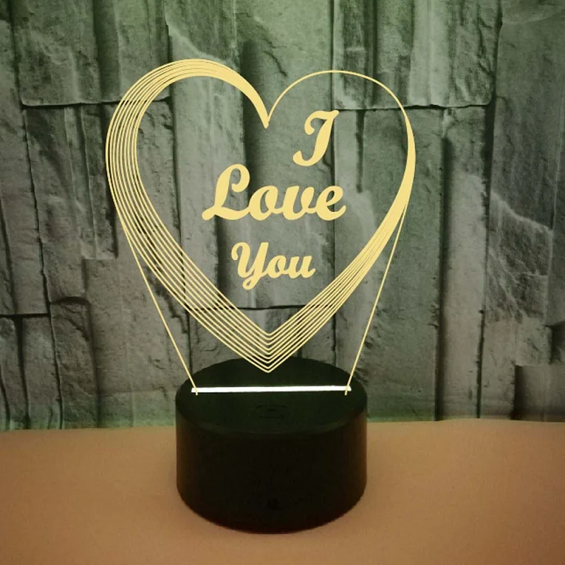 

Круглый цветной 3D настольный светильник, креативная Настольная лампа с сенсорным/дистанционным управлением, декоративное освещение для стола, подарок на день Святого Валентина