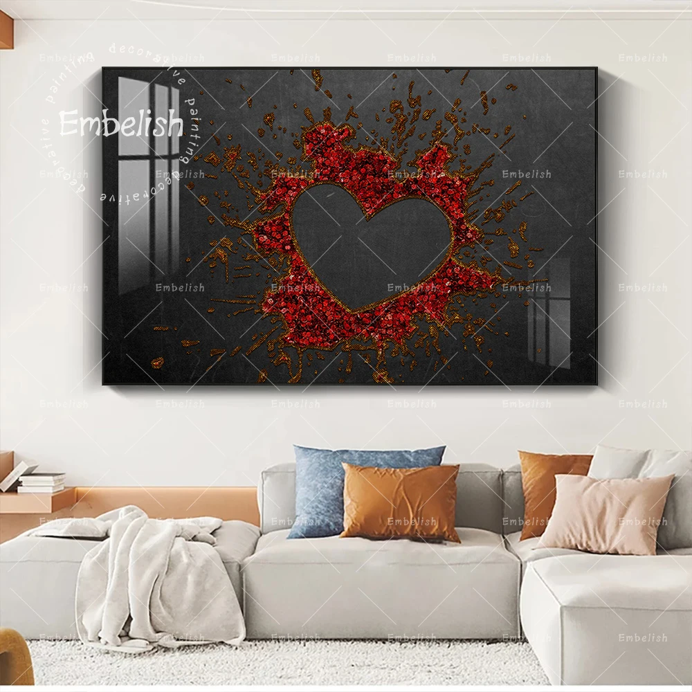 

1 Pieces Splash Heat Shape Modern Artworks For Living Room HD Print On Canvas Oil Painting Modern Home Decor Pictures Artworks