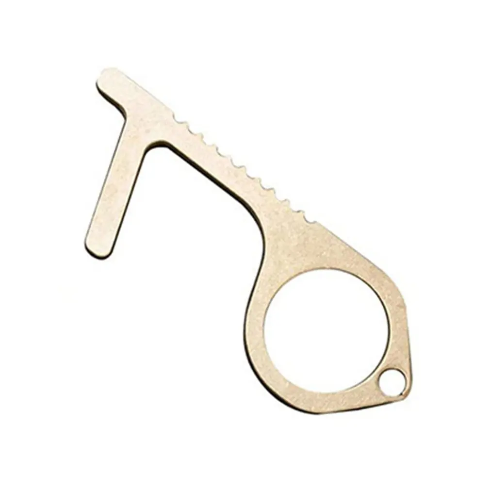 

Brass door opener bacterial isolation door opener Elevator Artifact Zero-Contact Disinfectant Artifact